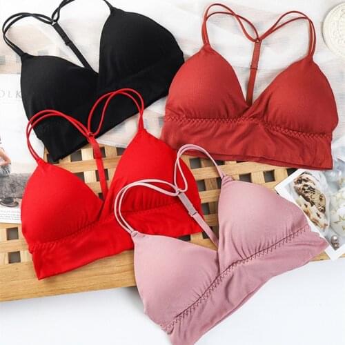 Women Tube Top Sexy Bra Crop Top Female Seamless Underwear Push Up Bra Comfort Cropped Cotton Bralette Sexy Lingerie Bandeau Top