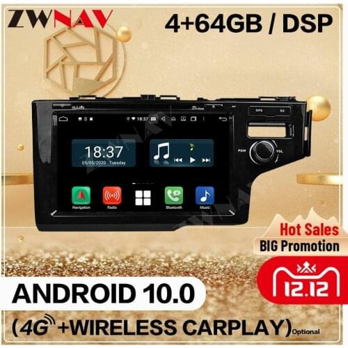 128GB 2 Din For Honda FIT 2014 2015 2016 2017 Android 10 Screen Car Multimedia Player Audio Radio GPS Navi Head Unit Auto Stereo