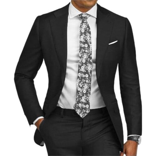 Suit Pants 2 Pcs Set / Fashion Mens Casual Boutique Business Formal Wear Wedding Best Man Suits Blazers Jacket Coat Trousers