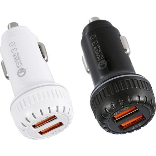 3.1A Car Charger Quick Charge 3.0 Universal For Mobile Phone Dual USB QC3.0 Fast Charging 3.1A Fast Car Charger Socket Adapter