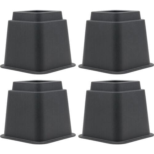 4pcs Heavy-duty Bed Risers Furniture Bed Lifts Elevators, Additional Home Storage