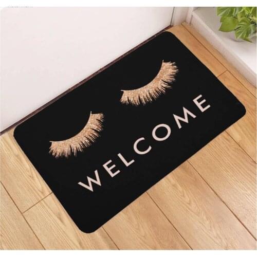 3D printed beauty eyelashes absorbable bathroom carpet living room non-slip bath mat bathroom carpet carpet kitchen rug