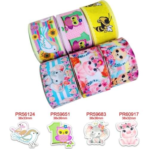 Free shipping 50 yard cartoon printed grosgrain ribbon 44002