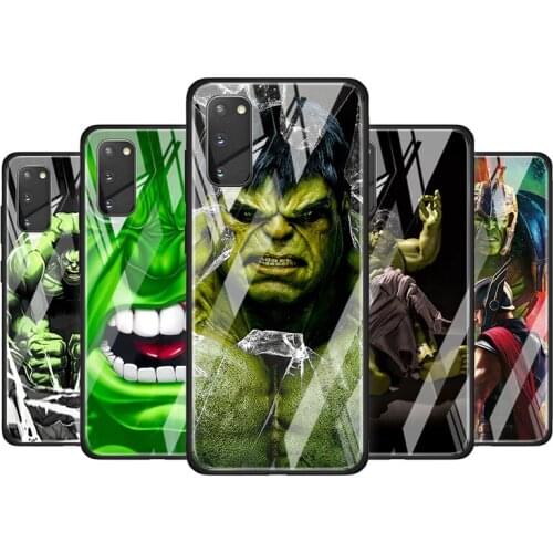Marvel Hulk Avengers Tempered Glass Cover For Samsung Galaxy S20 S10 S9 S8 S10E FE Ultra Plus Lite 5G Phone Case