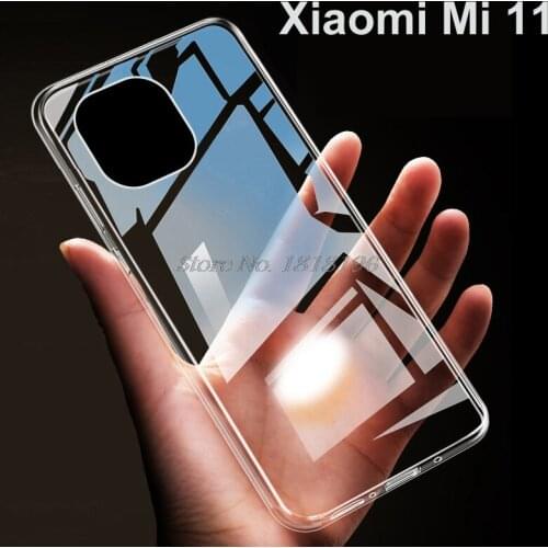 TPU Case For Xiaomi Mi 11 5G Case Silicone Transparent Back Cover Telefone Protector For Xiaomi 11 Funda Back Bumper Soft Rubber