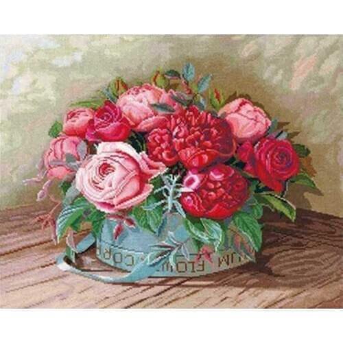 Blooming peony patterns Counted Cross Stitch 11CT 14CT 18CT DIY Chinese Cross Stitch Kits Embroidery Needlework Sets
