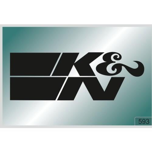 For K&N -2 pcs. stickers HIGH QUALITY DECALS different colors 593