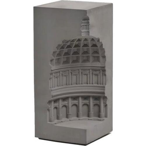 European architectural design cement mold silicone diy concrete crafts creative bookend mold gypsum plaster clay candle mold