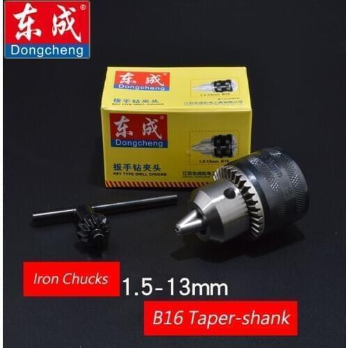 Spanner Drill Chuck 13mm Iron Chuck For Electric Drill, Max. Capacity 1.5-13mm, Bore Diameter B16 Taper-shank