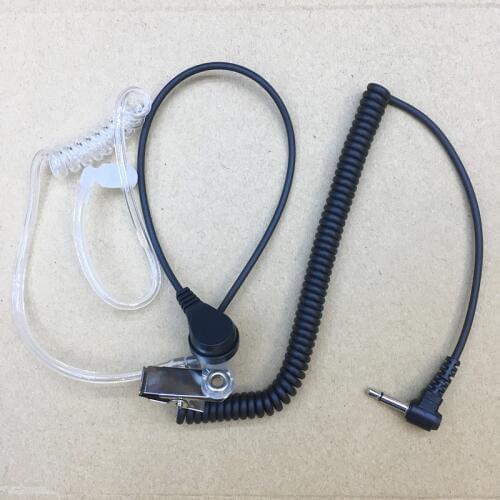 Honghuismart 3.5mm jack listen only transparent air tube telescope headphone for Motorola walkie talkie for handfree microphone