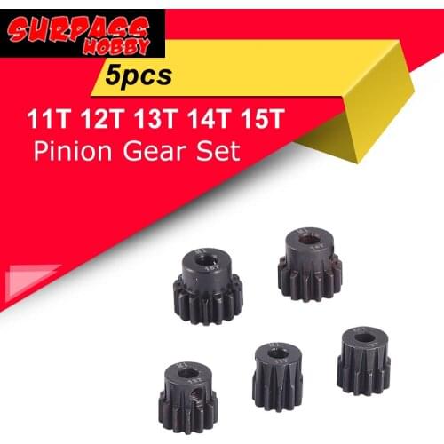 SURPASS HOBBY M1 11T 12T 13T 14T 15T Pinion Gear Set for 1/8 Traxxas Redcat Tamiya RC Off-road Monster Truck 5mm Shaft Motor