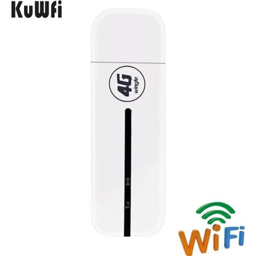 KuWFi 4G USB WIFI Modem Unlocked Wireless Router 4G Sim Card Wi-fi Dongle Mobile Mini Hotspot/Dongle Pоутер Wi Fi FDD
