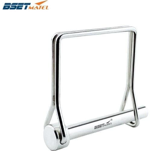 Stainless steel 316 Square Shaft Locking Lock Pin Safety Coupler Pin Retainer Farm Trailers Wagons Lawn Garden Auto Car Trailer