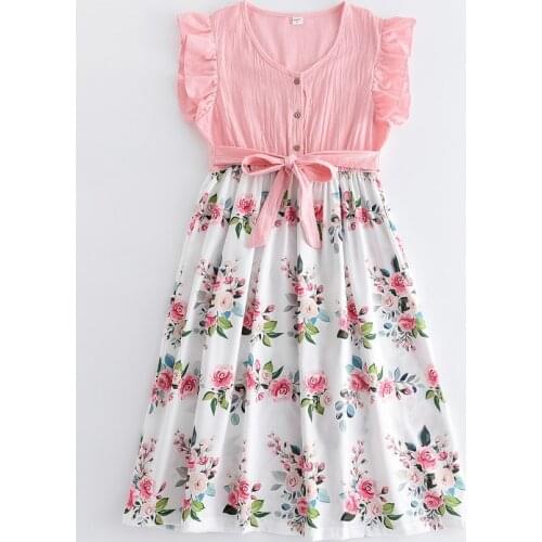 Pregnant Women Summer Fashion Dresses New Casual Floral Patchwork Clothes Maternity Mother Ruffles Clothings Pregnancy Outfits