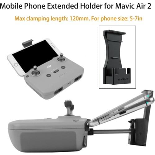 Mobile Phone Holder Max 120mm Large Screen Phones Extended Bracket for Mavic Air 2 Remote Controller Drone Accessories