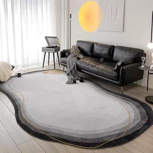 Irregular Shape Rug Living Room Carpet Cute Japanese Style Carpet Oval Rug Round Soft Carpet Fluffy Kids Room Crawling Nonslip