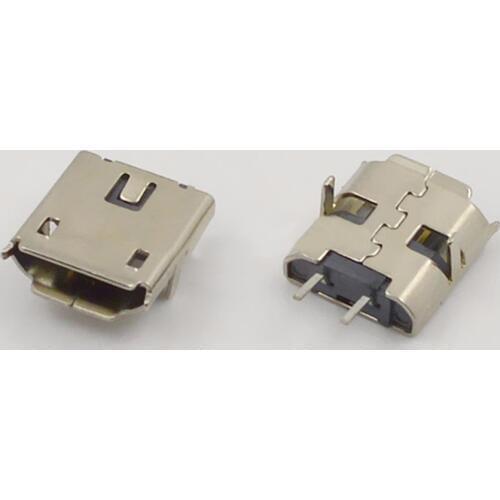 NinthQua 10pcs MICRO USB 2Pin Female Jack Interface Connector DIP Plug for DIY USB Board Charging Plug