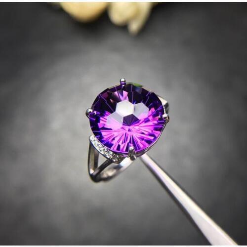New technology, crystal violet crystal ring good quality, beautiful color 925 silver new store pull popularity products