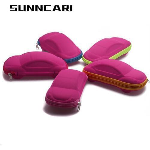 Newest Kids Children Car Shaped Glasses Case Toddler Fashion Portable Lightweight Case Box