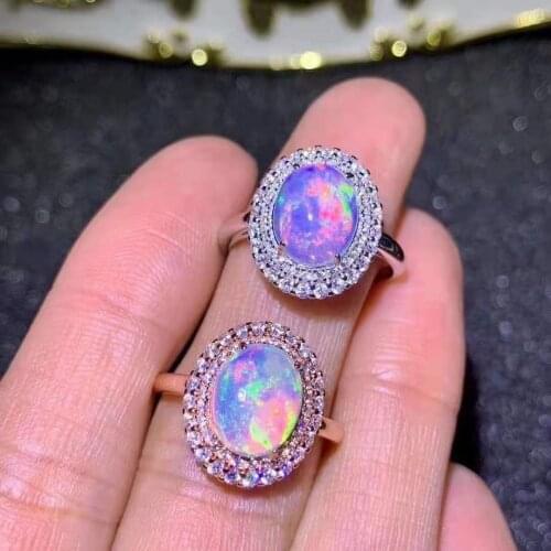 New arrival 100% NATURAL ETHIOPIAN WELO FIRE OPAL RING CABOCHON 8*10mm 1 piece