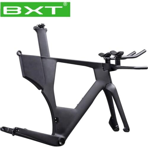 New 700C carbon TT frame time trial carbon bicycle frame Thru axles 142x12mm BB368 Triathlon carbon frame Tapered Headset