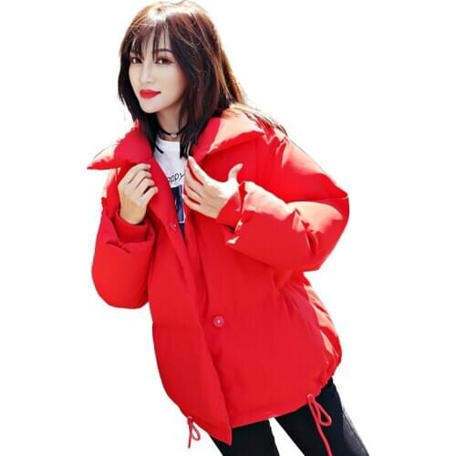 Clothes Real Time 2019 New Pattern Woman Down Cotton Small Cotton-padded Jacket Bread Serve Short Fund Thickening Loose Coat