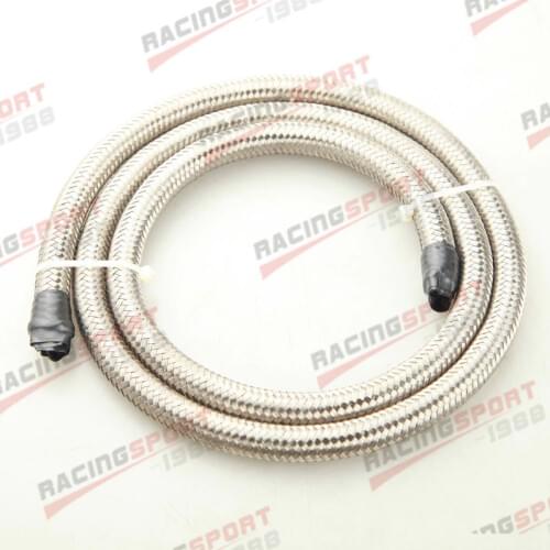 Stainless Steel Braided 1500 PSI 8AN AN8 AN-8 Fuel Line Gas Oil Hose 1M (3.3FT)