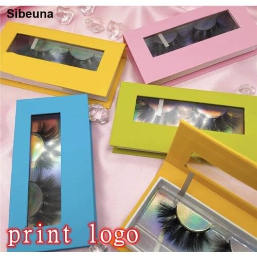 Wholesale Eyelash Packaging Bright color diamond/hexagon/drawer print logo Lash Boxes Bulk 25mm Mink Lashes packaging Box