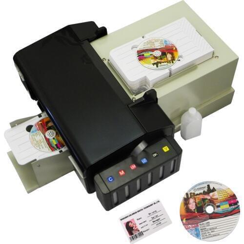 Automatic CD Printer DVD Disc Printing Machine with 51pcs CD/PVC Tray Export quality PVC Card Printers for Epson L800