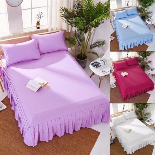 100% Polyester Bed Sheet Printed Sheet with Elastic Band Bed Sheets Single Double Striped Flat Sheet Twin Queen King Size