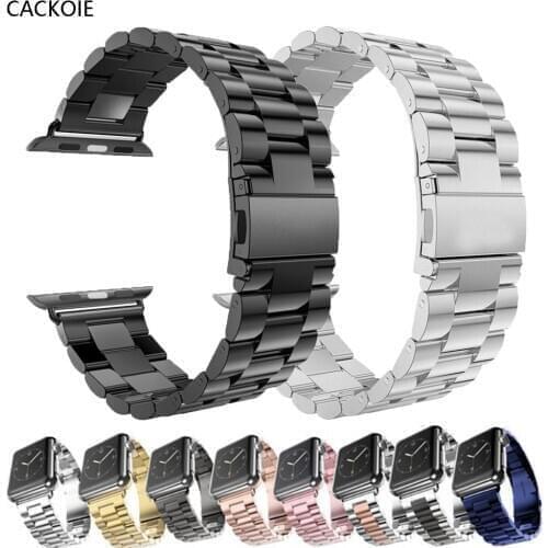 Stainless Steel Strap For Apple watch band 40mm 44mm 5 4 3 watch strap 38mm 42mm Bracelet Sport Metal WatchBand for iWatch 3 2 1