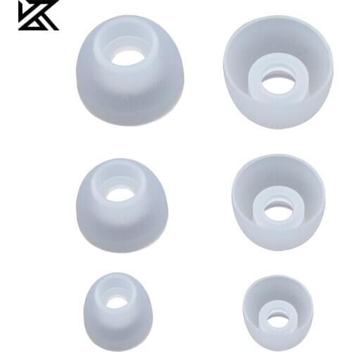 KZ Original 3Pair(6pcs) Noise Isolating Comfortble Transparent silico Ear Tips Pads Earbuds For In Earphone Headphones Silica