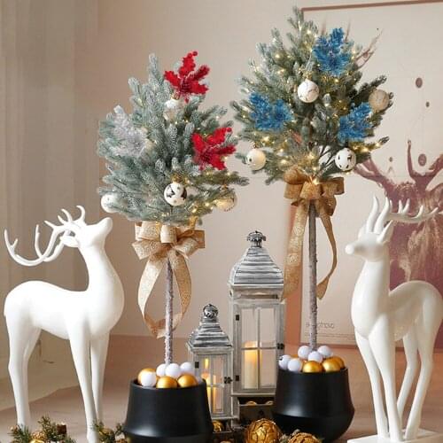 Merry Christmas Tree Decorations Cuttings And Leaves Gold Powder Hollow Fruit Artificial Golden Simulation New Ornaments Home