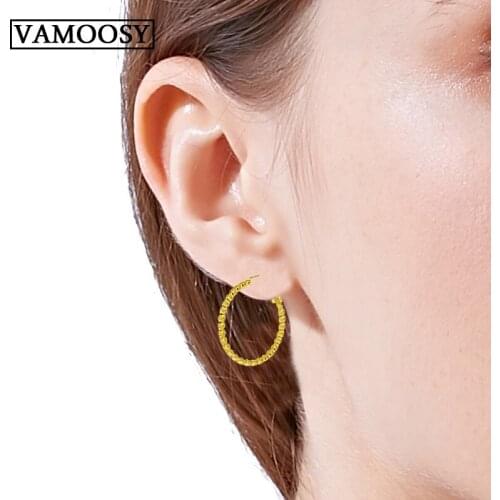 24K Gold Vintage Dangle Ring Big Circle Earrings Women Jewelry Steampunk hoop earrings ear cilp wedding earrings for bride