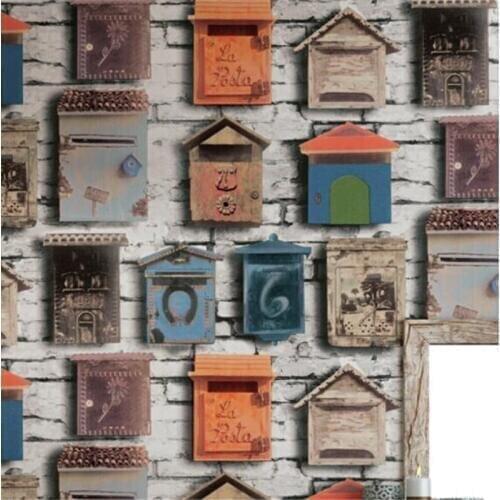 Wellyu Art personality trend creative wallpaper fashion retro nostalgic decorative wall clothing salon shop wallpaper