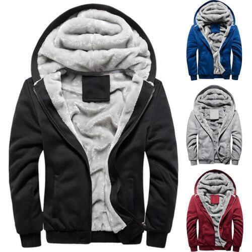 Winter Jacket Mens High-Quality Polyester Spandex Coat Casual S-lim Coat Mens Hooded Coat Chic Men Warm Zip Up Coat Outwear