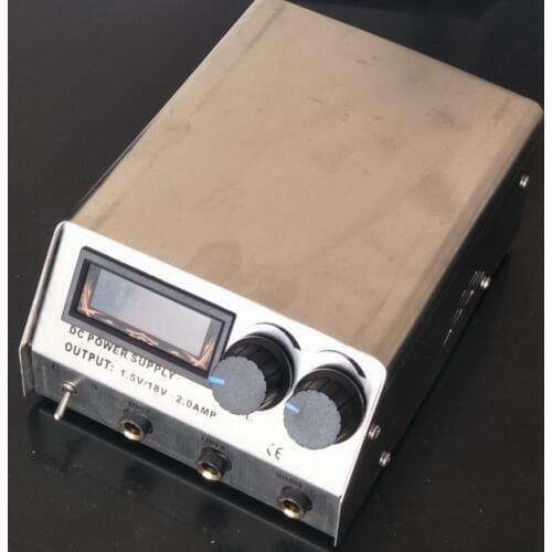 1Pc New 2020 LCD Stainless Steel Digital Tattoo Machine Power Supply With Your Country plug For Tattoo Machine Liner Shader