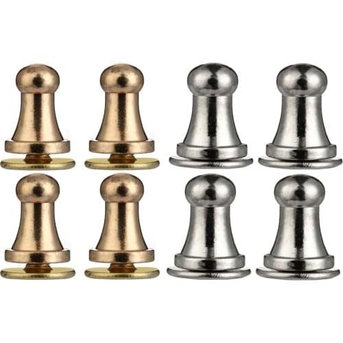 10pcs Monk Head Screws Leather Craft Belt Wallet Solid Brass Nail Rivets Screws Bags Accessories Tacks for Clothes Bag Shoes