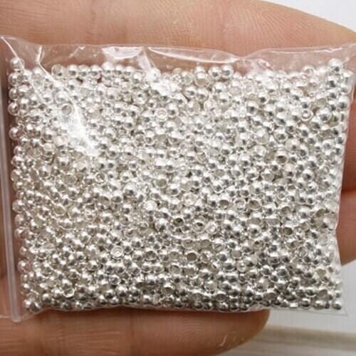 1000pcs shinny silver /gun black / bronze /gold /dull silver color 2.4mm round crimp beads
