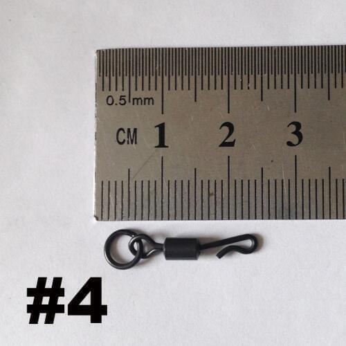 1000 x Quick Change Swivel with Ring-Fits Safety Lead Clips-Carp Terminal End Tackles for Carp Fishings