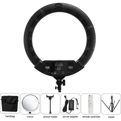 100w LED Ring Lamp Light with Tripod Yidoblo FD-640II 22 Inch Bi-color Photography Lighting Photo Studio Light USB Support