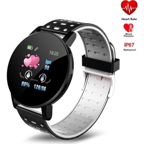 119 Plus Smart Bracelet D18 Blood Pressure Fitness Tracker Heart Rate Monitor Waterproof Sport Wearable Watch For Android IOS