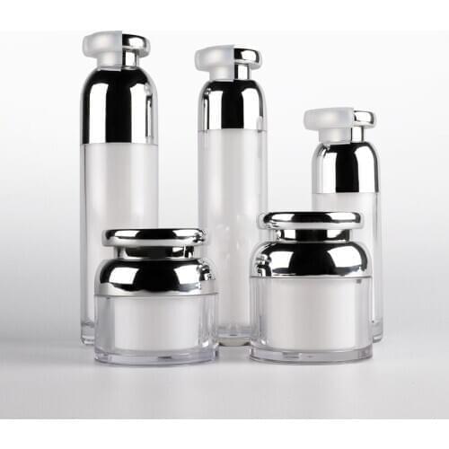 300pcs/lot top quality 30ml 50ml 100ml Acrylic bottle pump bottles lotion bottle used for Cosmetic Essence Containe