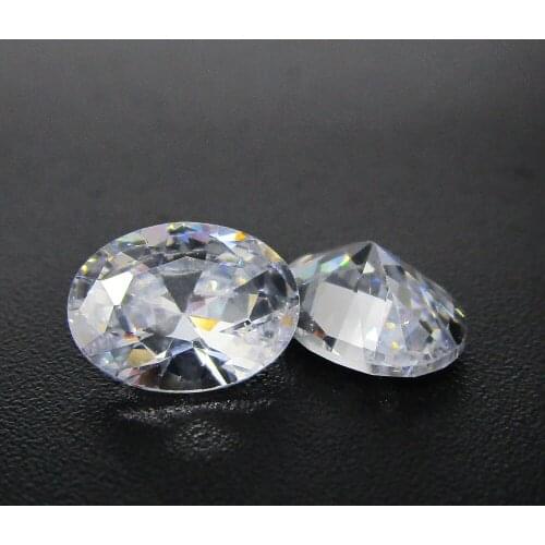 50pcs Pick Colors White Orange Lavender 3x5mm 5A Factory Direct Price Oval Cut Lab Created Loose Cubic Zirconia Zircon Stone