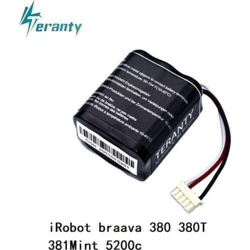 Upgrade 7.2V 2.5Ah/2.8Ah/3.0Ah Ni-MH Battery for irobot braava 380 380t 381 Mint 5200 5200C 7.2v Rechargeable battery 1Pcs