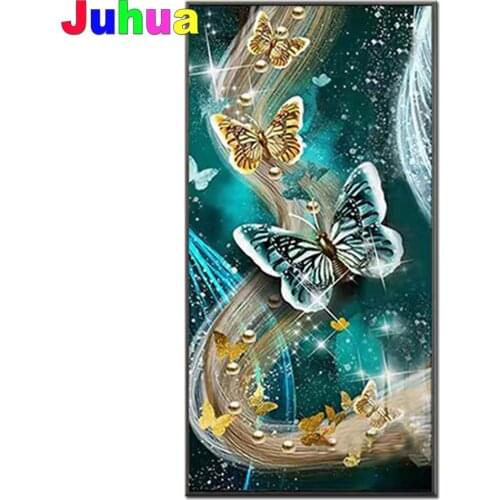DIY Diamond painting Butterfly cross stitch kits full diamond embroidery 5d mosaic icons rhinestone pictures Golden abstract