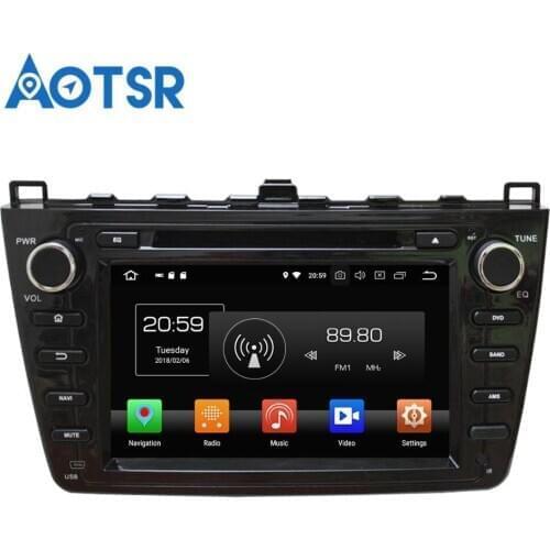 Aotsr Android 8.0 GPS navigation Car DVD Player For Mazda 6 Atenza 2008 - 2012 multimedia radio recorder 2 DIN 4GB+32GB 2GB+16GB