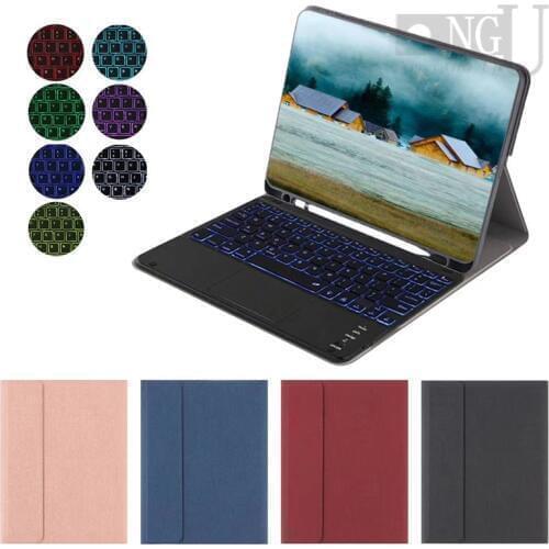 For iPad Pro 11 2020 2018 Keyboard Case Trackpad Pen Holder Leather Cover For iPad 11 inch Tablet Detachable Touchpad Keyboard