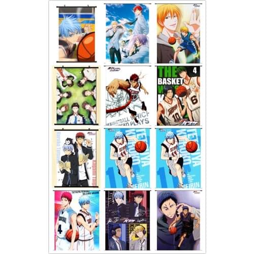 Coscase Anime Kuroko no Basketball Kuroko Izuki Shun Kiyoshi Teppei Aida Riko Murasakibara Atsushi Home Decor Wall Scroll Poster