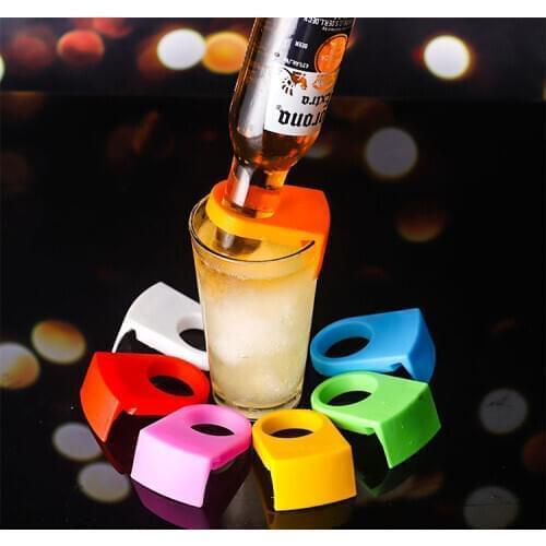 Rainbow Mini Drinks Bottle Buckle Holders On Glass Cup Beer Cocktail Bottle Holder Drinking Bar Clip Portable Wine Bottles Rack